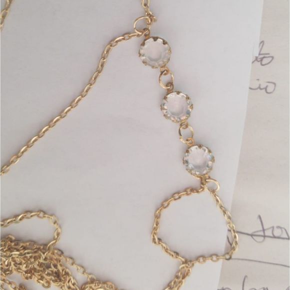 Womens Crystal Bikini Chain Link Beach Crossover B - Picture 3 of 4